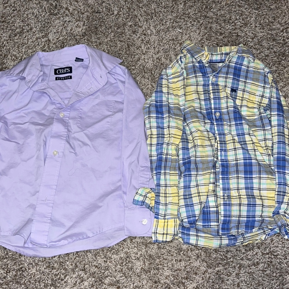 XXS (4-5) boys long sleeve button up shirts